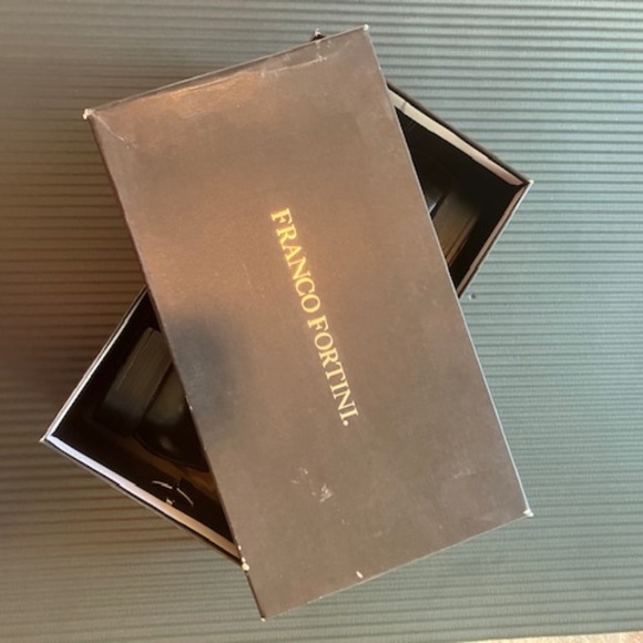 Franco Fortini Mens Black Dress Shoes size 10 - Picture 7 of 7